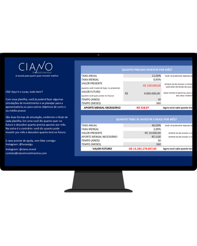 Planilha de Simulação